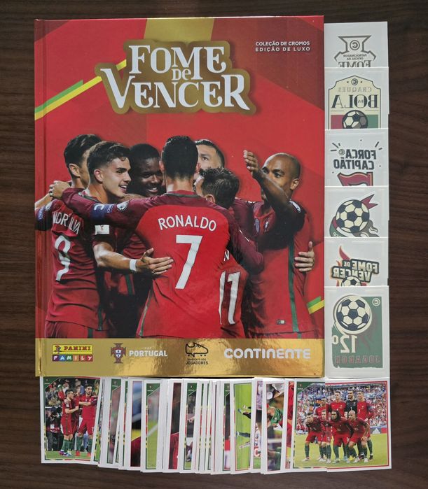 Caderneta Fome de Vencer 2018 com cromos por colar