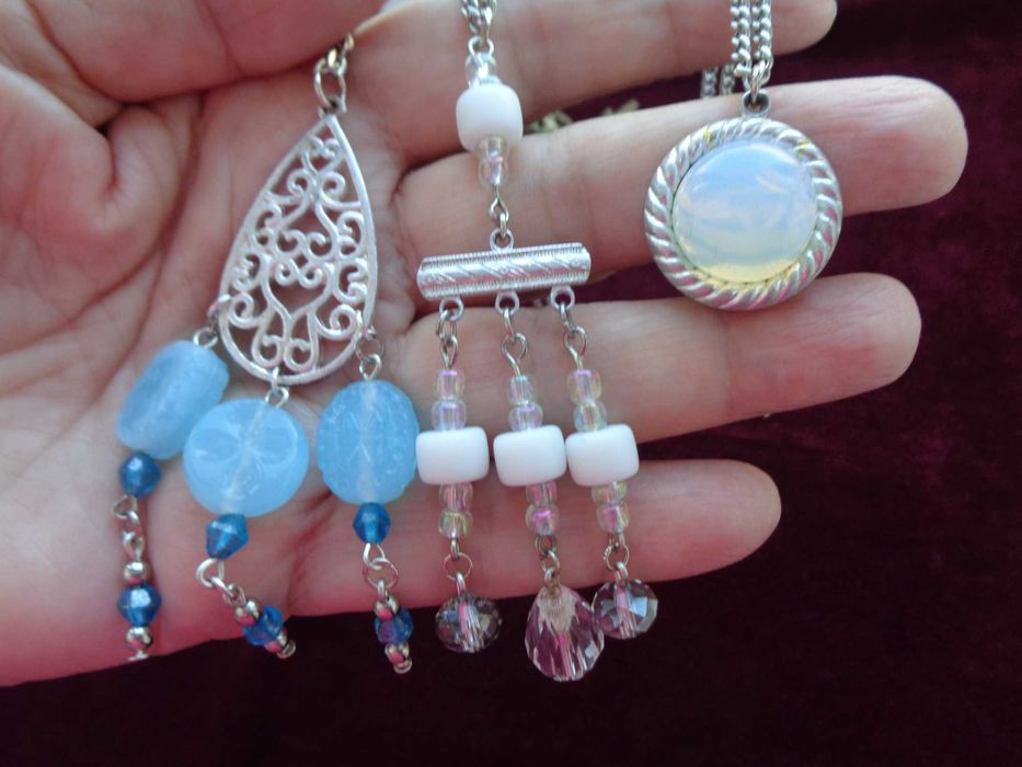 святковий кулон кольорове скло