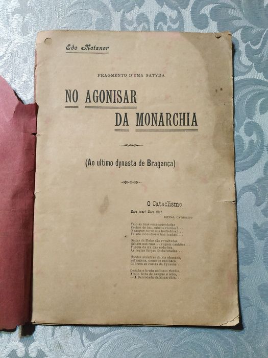Livro de 1906 No Agonizar da Monarchia -( Eduardo Metzner)