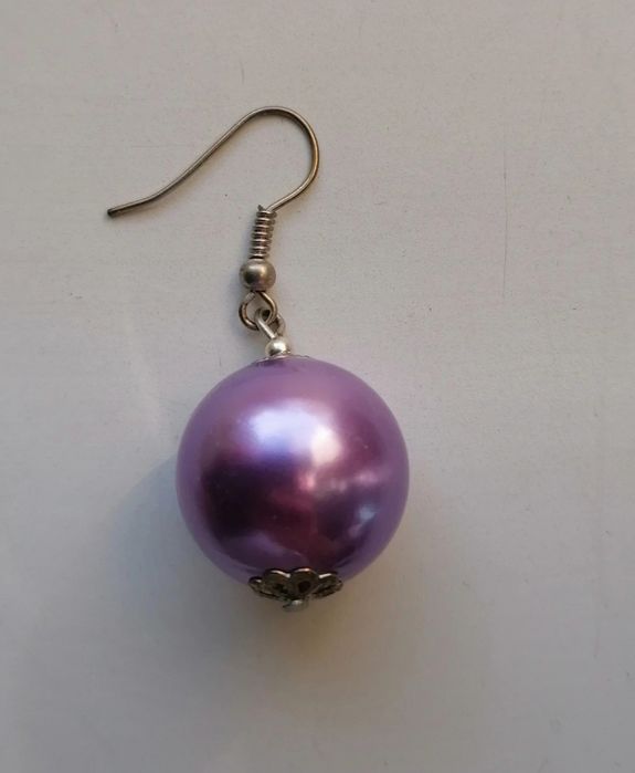 Kolczyki fioletowe kuleczki