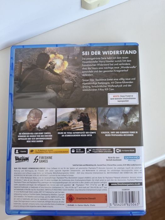 Sniper Elite Resistance PS5 ігри игры playstation