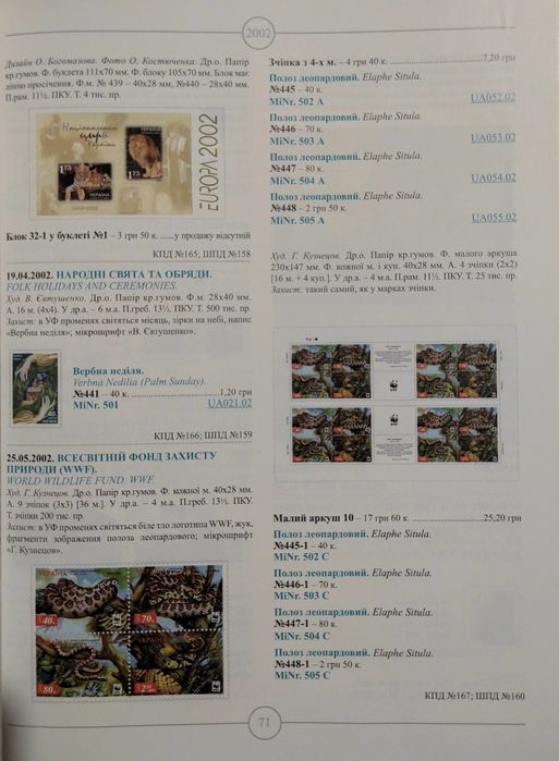 Каталог поштові марки 1992-2014.