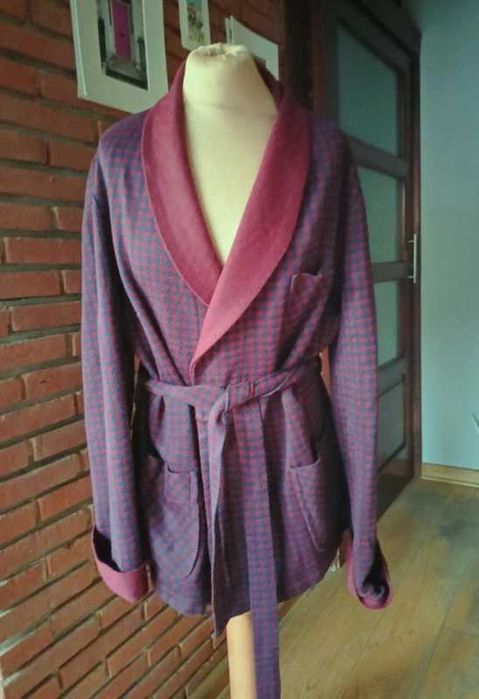 Max Mara wiązany sweter w pepitkę 40