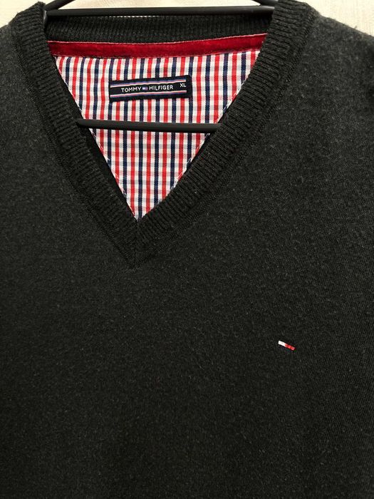 szary męski sweter tommy hilfiger xl