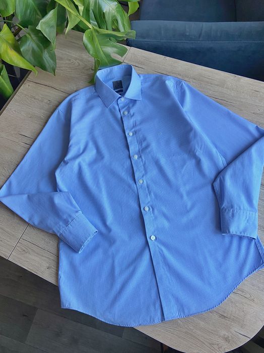 Calvin Klein блакитна чоловіча сорочка котон