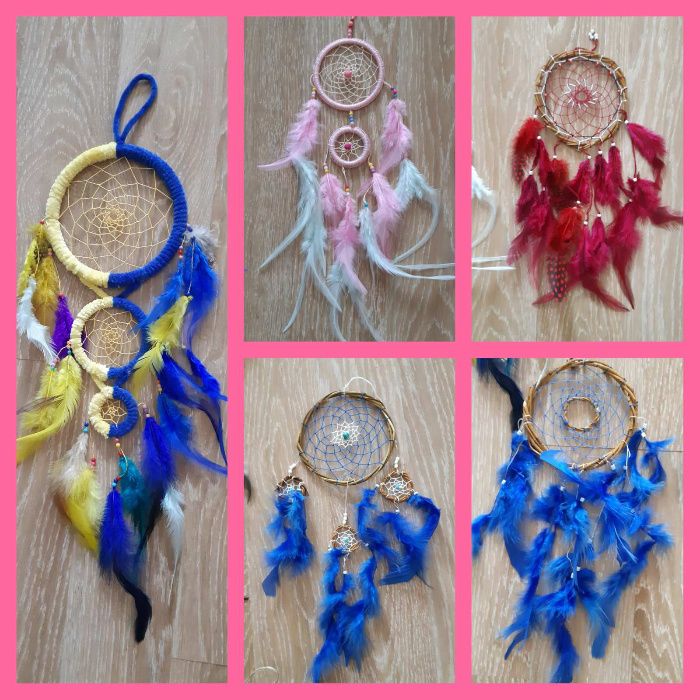 Расподажа 150Ловец снов подарок хенд мейд лоза перья основа лоза перья