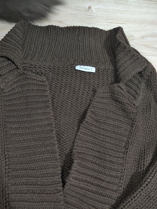 Sweter Cardigan brązowy