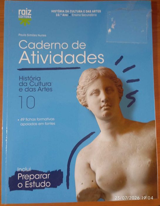Caderno de atividades de História da Cultura e das Artes 10 - NOVO