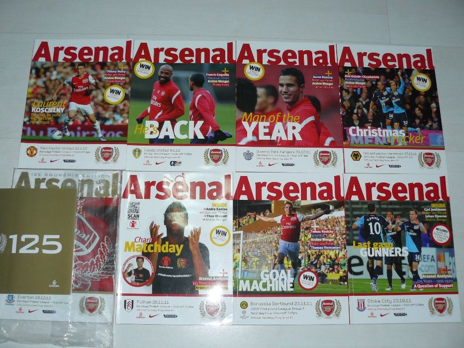 Футбольні програмки Arsenal Арсенал.