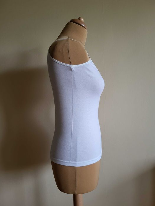 Podkoszulek koszulka top na naramkach biały nowy