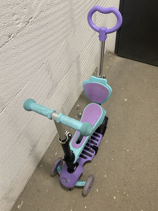 Hulajnoga dziecięca Nils Fun 4 w 1 Black-Mint-Purple