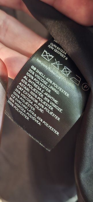 Garnitur damski h&m 34 XS grafitowy szerokie nogawki  marynarka