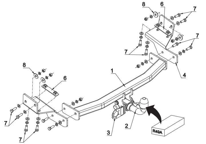 WYPINANY HAK + Moduł 7P Fiat Freemont Dodge Journey P