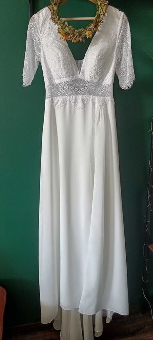 Koronkowa Suknia Ślubna w stylu boho