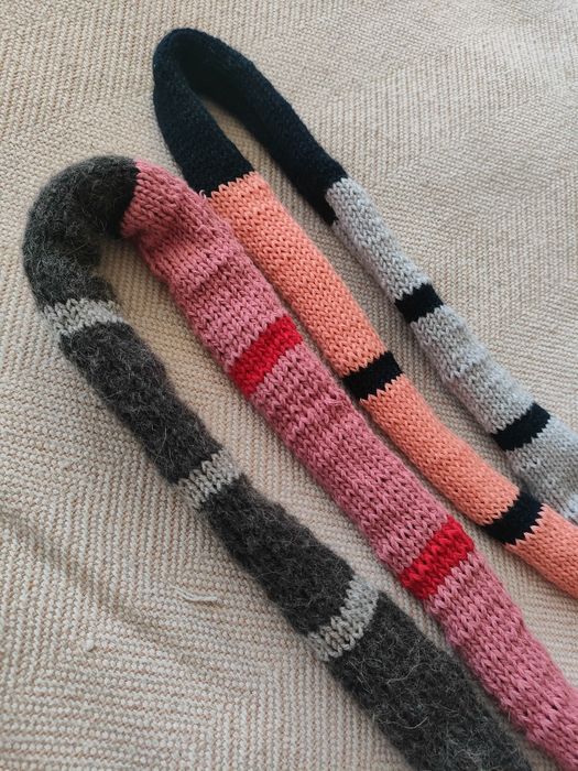 Szalik patchwork druty wool