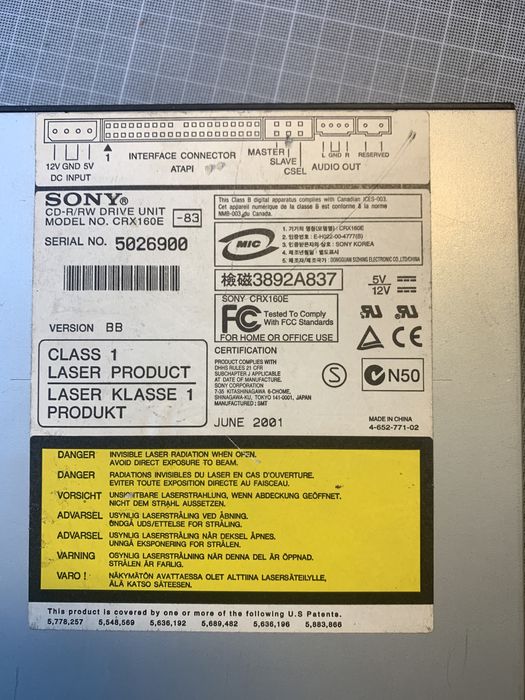 Leitor e gravador CD/DVD64740199664257121