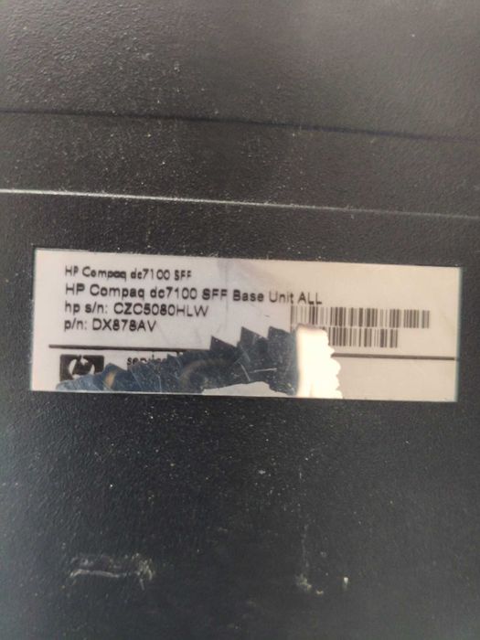HP Compaq dc7100 SFF