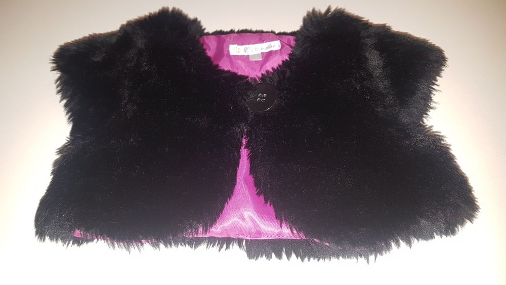 Girls' Fur Vest, Size 9 Months