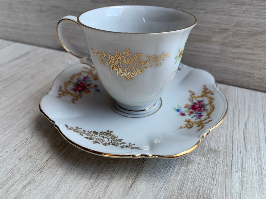 Чайная пара чашка блюдце Довбышский Барановский Полонский