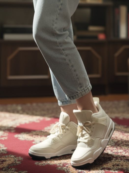 Кросівки жіночі зимові молочні Air Jordan Beige Winter