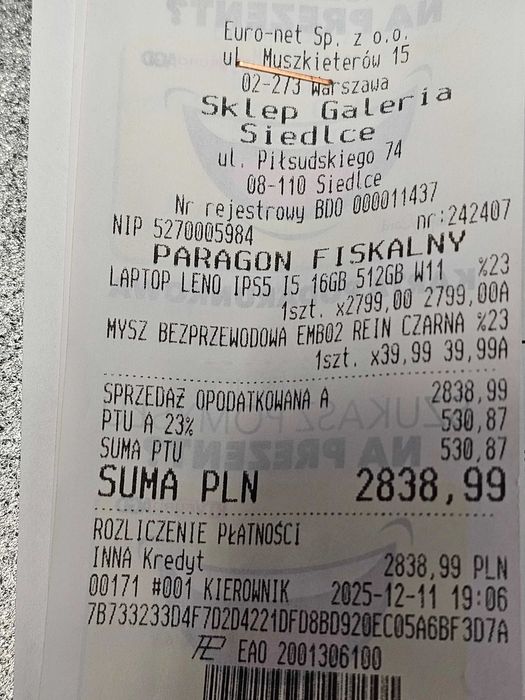 Laptop Lenovo IdeaPad Slim 5 16IRH10 Gwarancja jak nowy