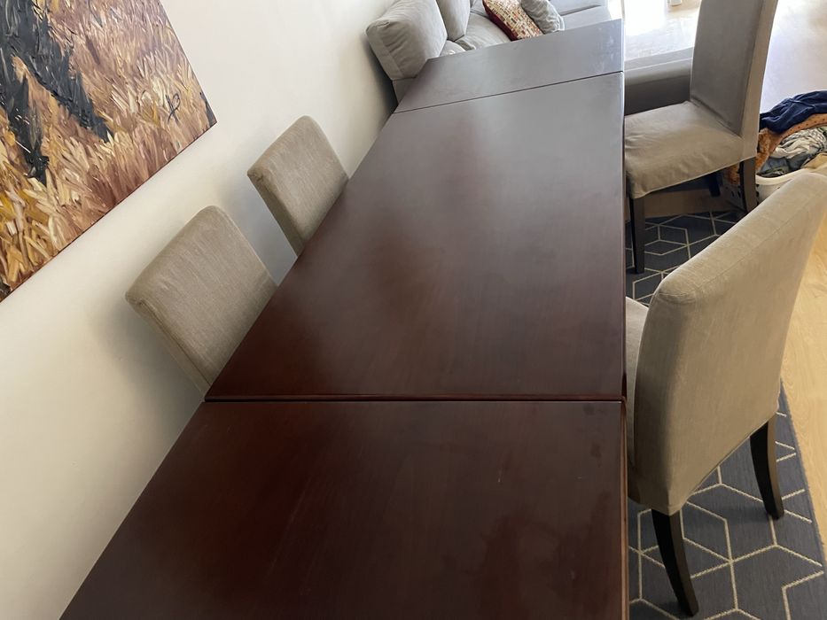 Mesa grande madeira maciça como nova