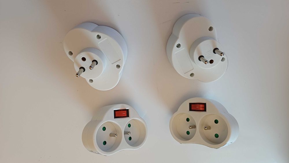 Zestaw Rozdzelaczy z wyłącznikiem 4szt białe lub czarne