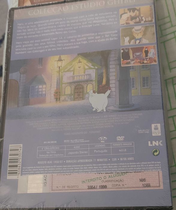 DVD novo ainda fechado O reino dos gatos de Hiroyuki Morita