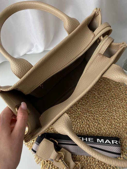Torba damska shopper MJ Tote Bag Mini Beige duza damska torebka