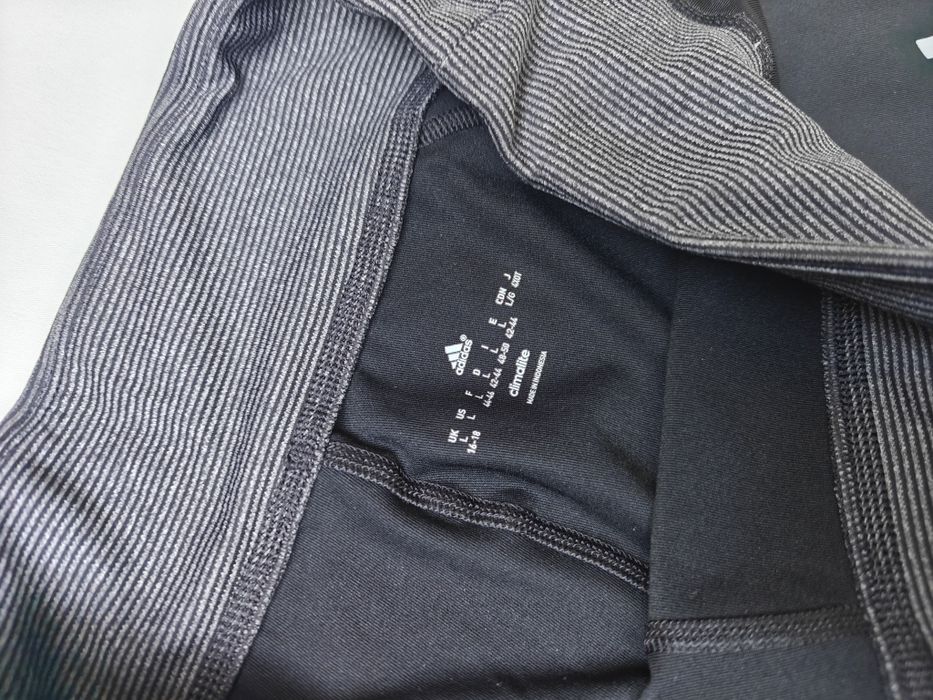 Adidas legginsy sportowe damskie model 3/4 czarne L