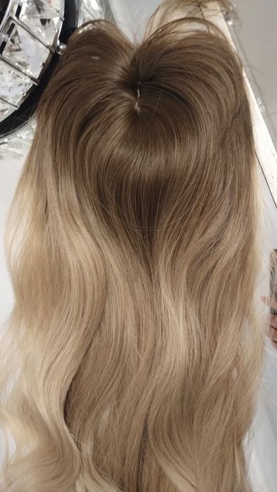 Włosy Toper z grzywką ombre