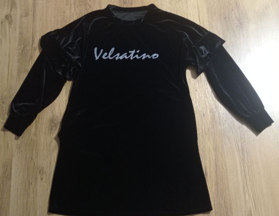 Sukienka tunika Valsatino zamszowa m czarna