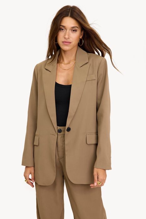 Коричневый пиджак блейзер Loavies M