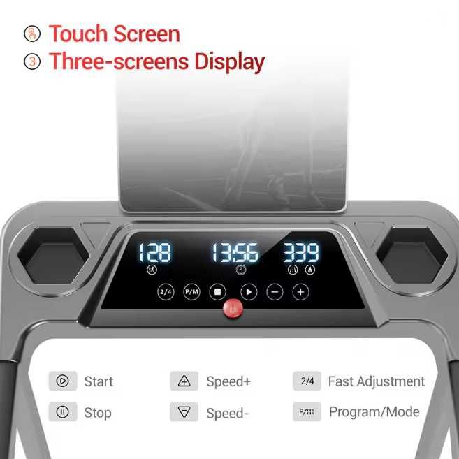 Bieżnia elektryczna 3.0 KM 12% nachylenia 12 km/h składana