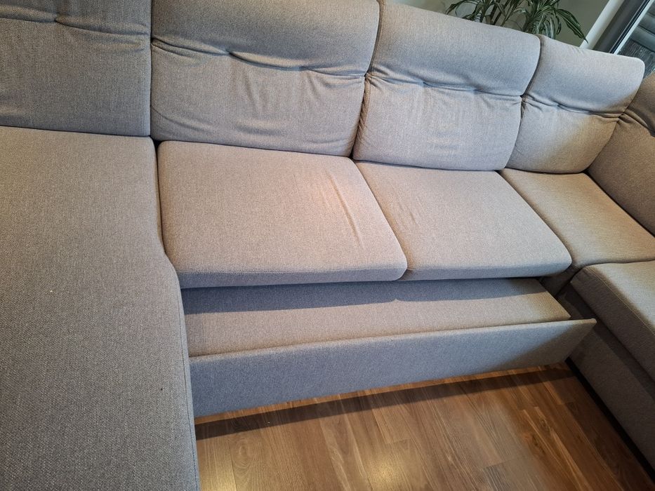 Sofá em L com chaise long em ótimo estado