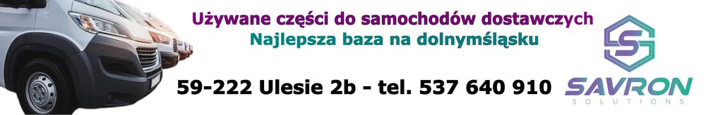 Savron Solutions GWARANCJA Części do samochodów dostawczych top banner