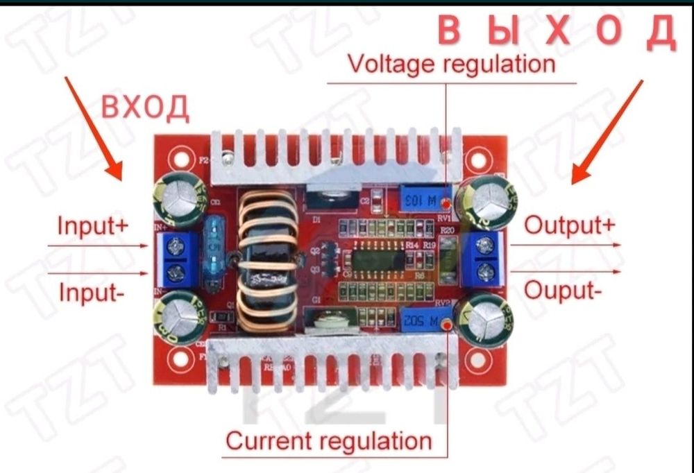 Повышающий преобразователь напряжения 400 Вт 15А DC-DC CC,CV.