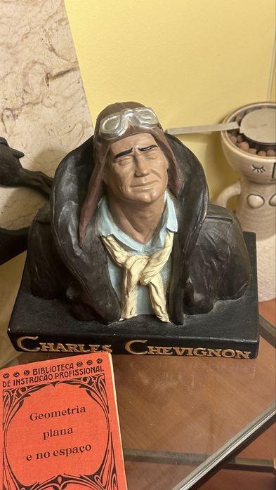 Busto Display Chevignon Anos 80: Peça de Coleção Aviador Vintage