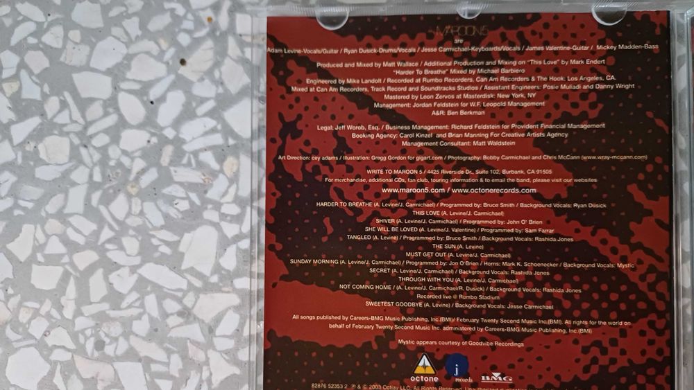 MAROON 5 "Songs about jane" płyta CD