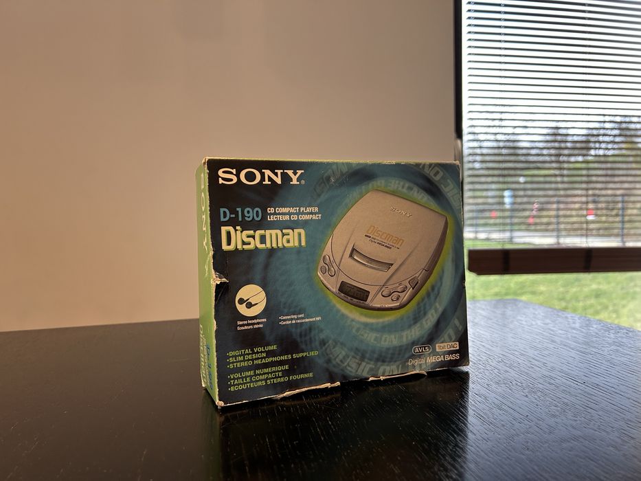Unikat!! Rarytas Nowy Zafoliowany Discman Sony D-190 CD Compact Player