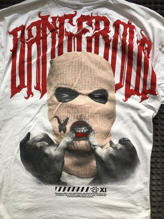NIKE (S) Gangsta Gangs Bandit print мужская белая футболка летняя