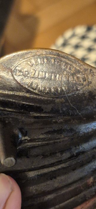 Zabytkowa przedwojenna mydelniczka brąz E. G. ZIMMERMANN Hanau XIX w.