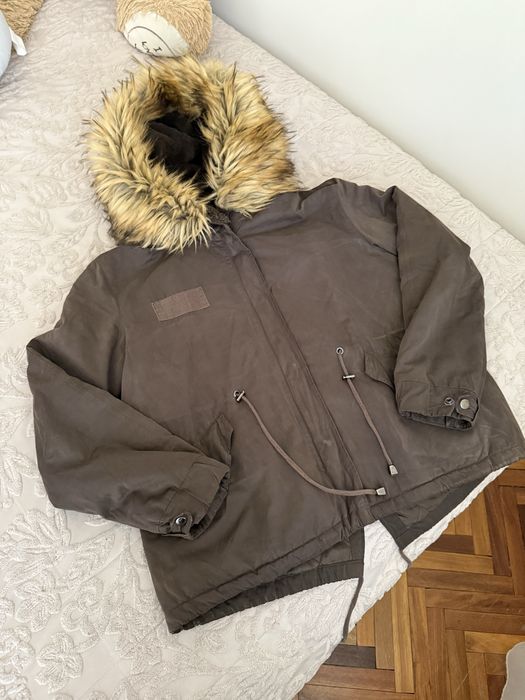 Коричнева демісезонна парка Zara
