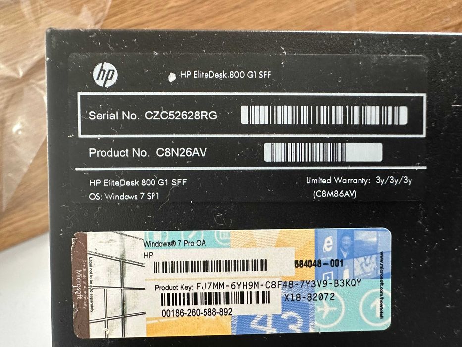 Комп'ютер HP EliteDesk 800 G1 i5 4590 DDR3 8Gb SSD 120GB