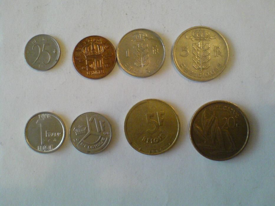 монеты бельгийские, набор