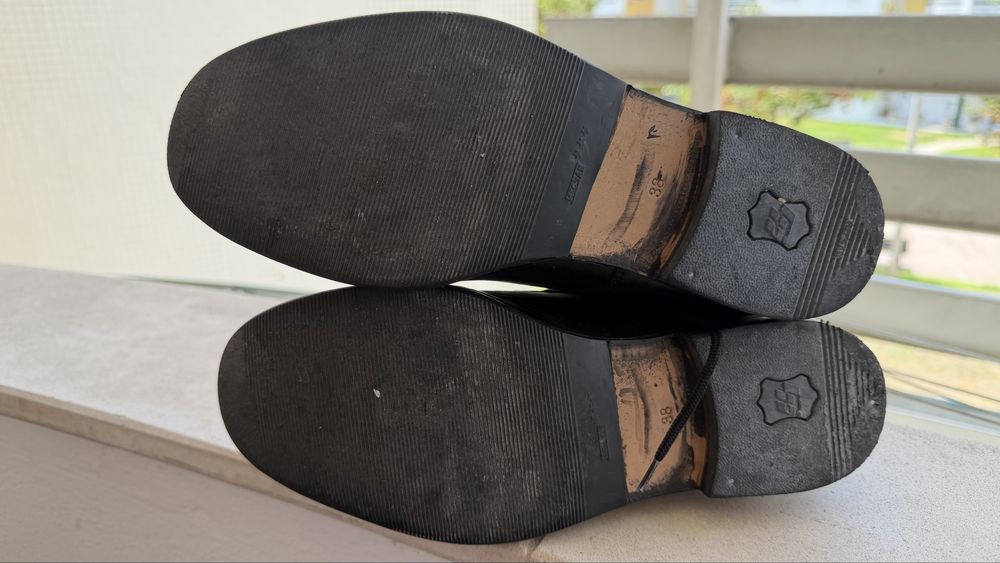 Bota calfe preto unissexo - Colégio Militar