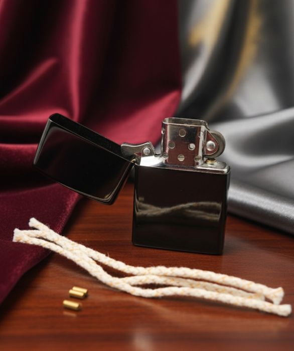 Isqueiro Estilo Zippo absolutamente Novo com bolsa.