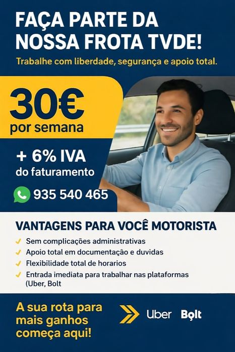 Slot TVDE  30€/ semana