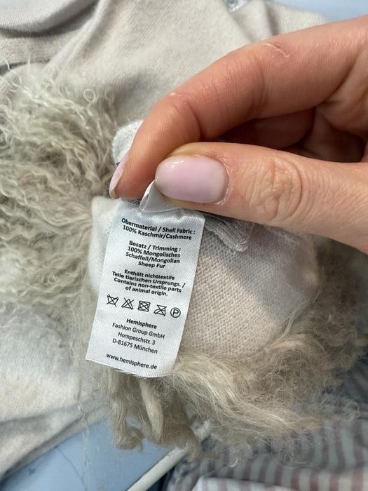 Розкішна кашемірова шаль з натуральним хутром ягняти hemisphere