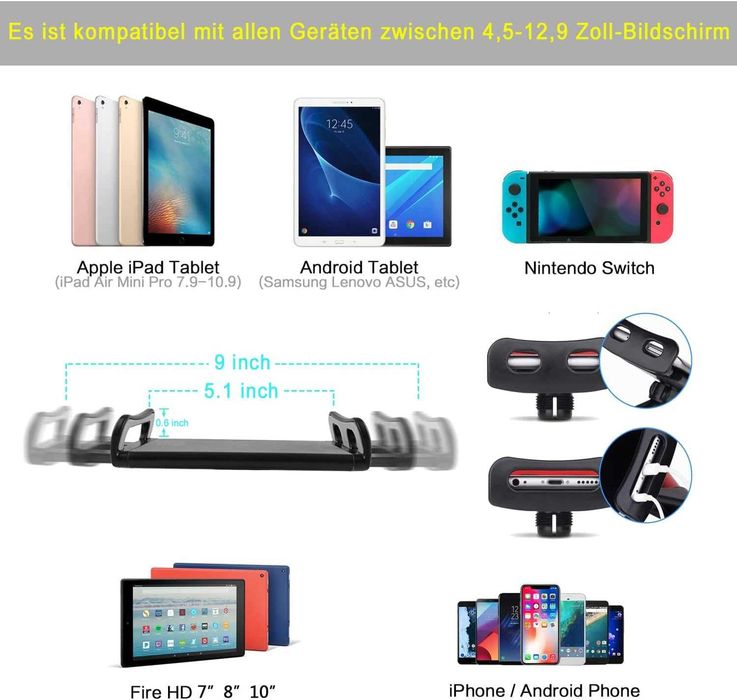 SAMHOUSING uchwyt do tableta 4,5-12,9 iPad Samsung Huawei Kindle Xiaom